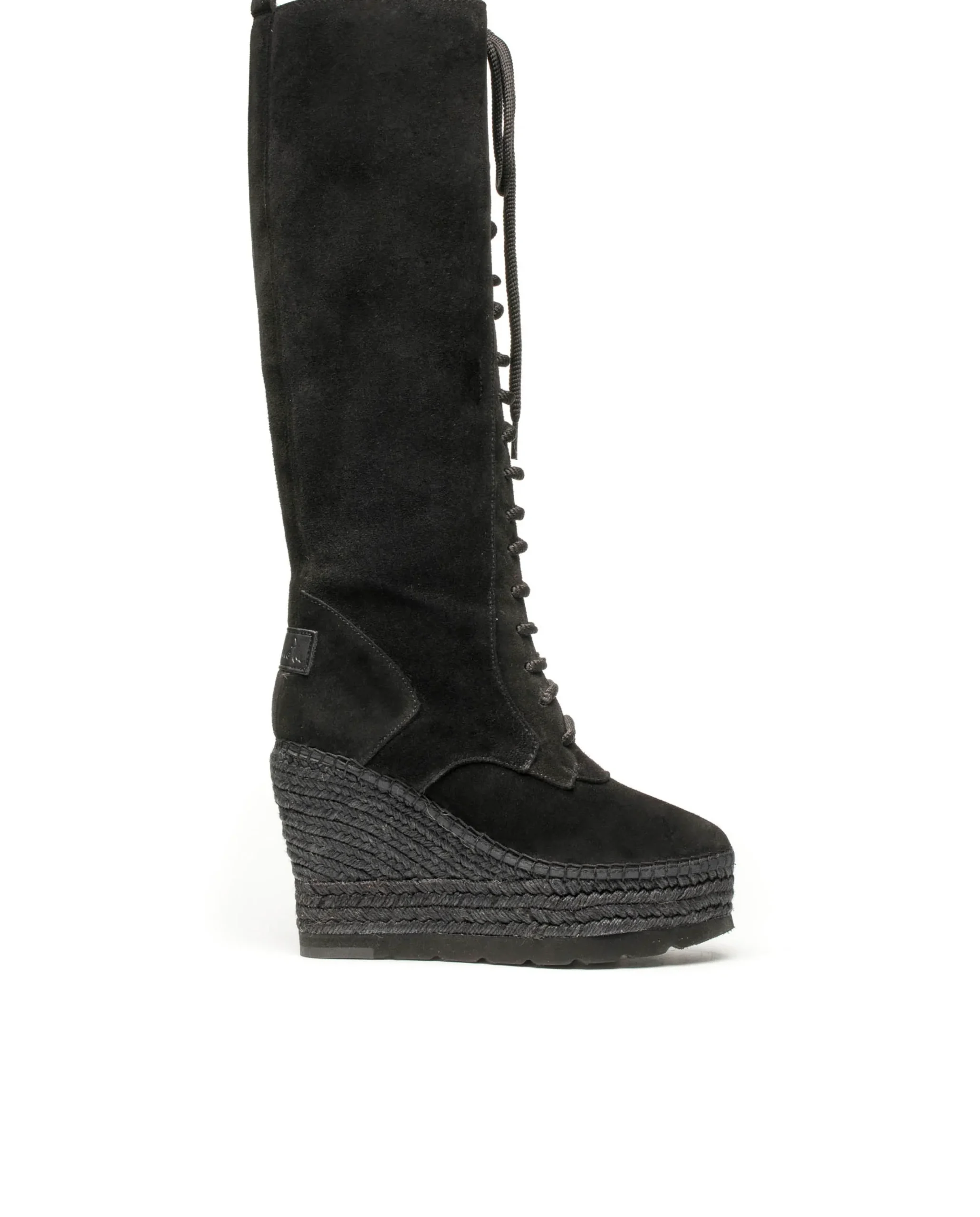 Bota alta en serraje negro Tilo 7