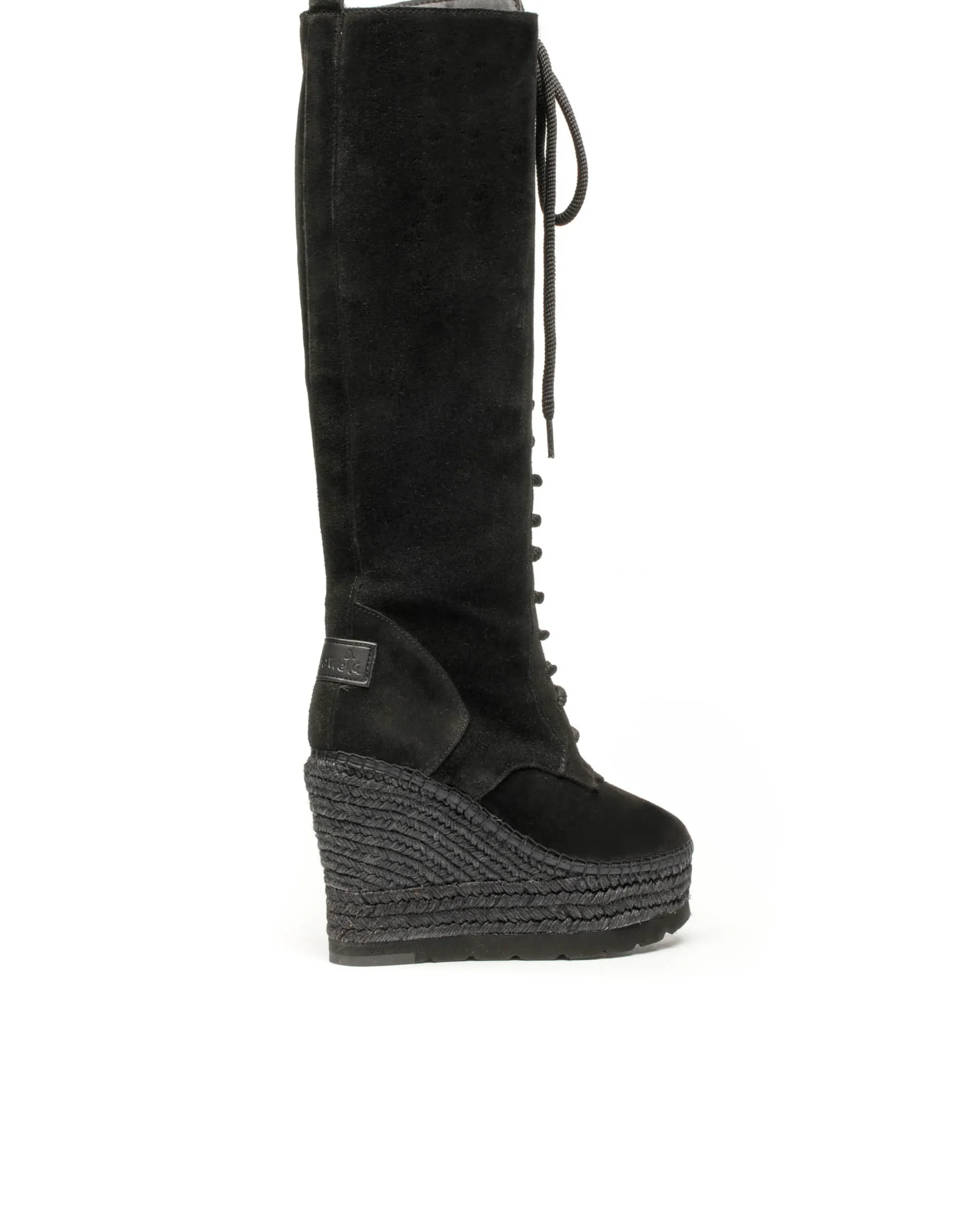 Bota alta en serraje negro Tilo 7