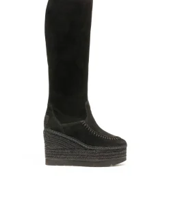 Bota alta en serraje negro Tilo 5