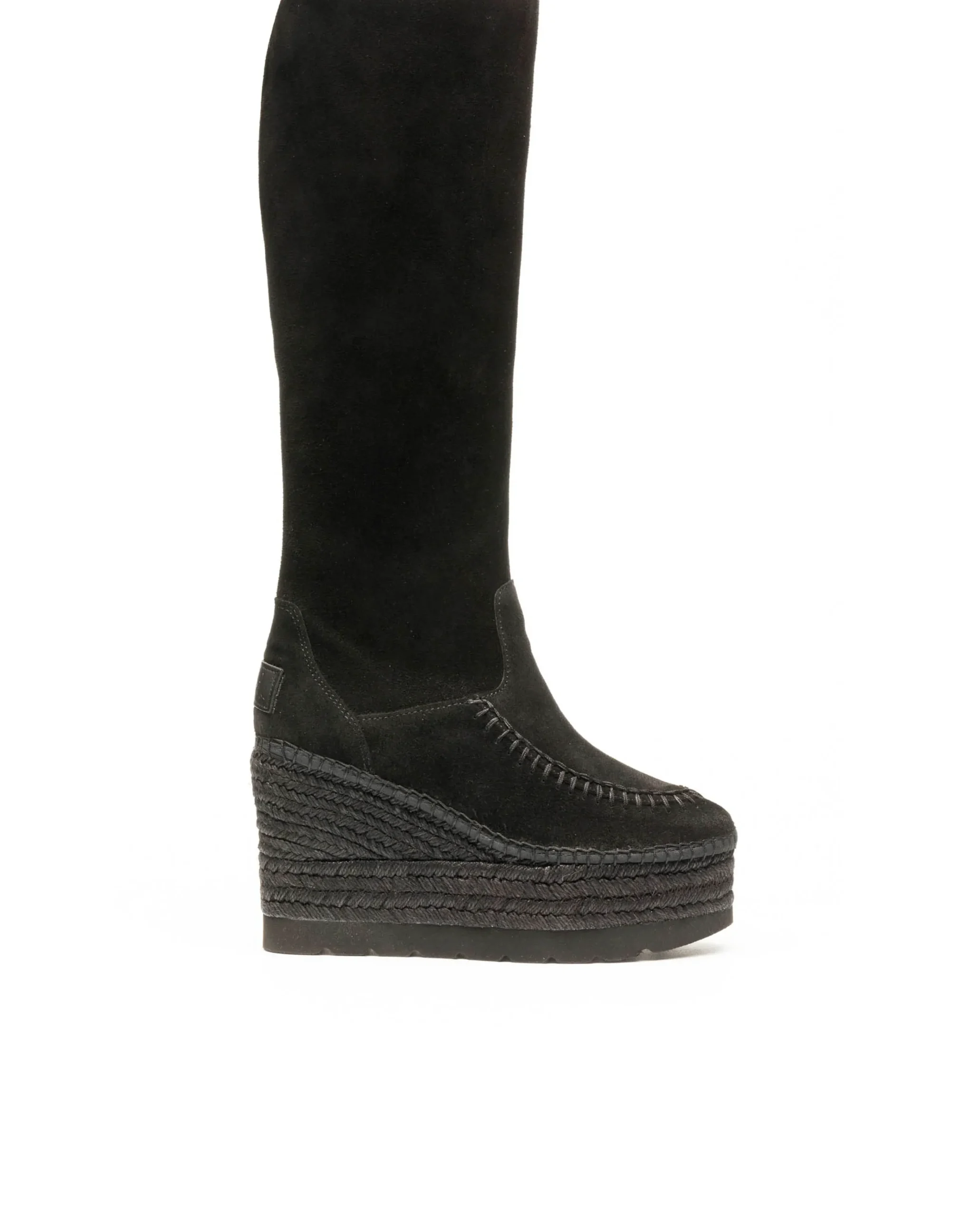Bota alta en serraje negro Tilo 5