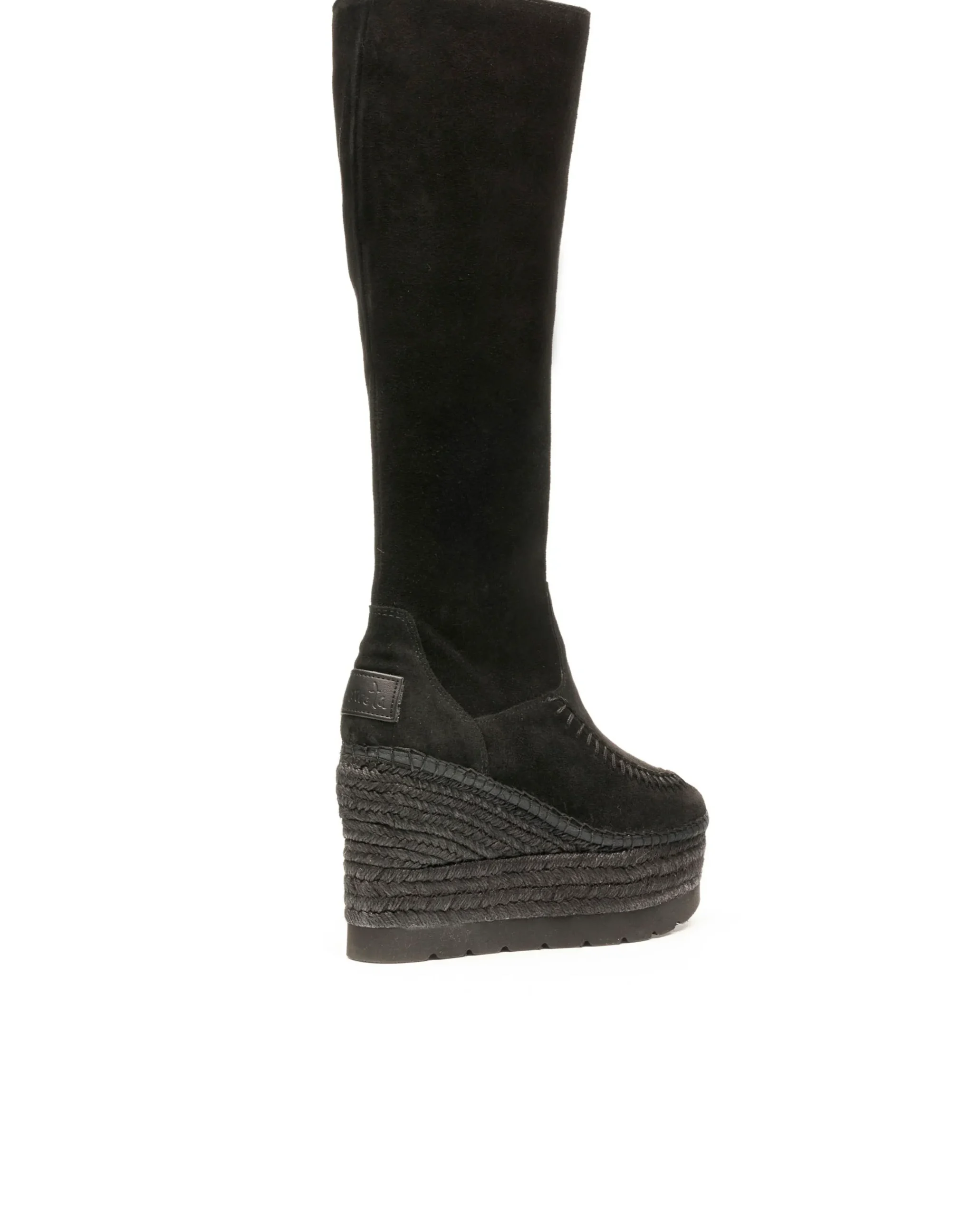 Bota alta en serraje negro Tilo 5