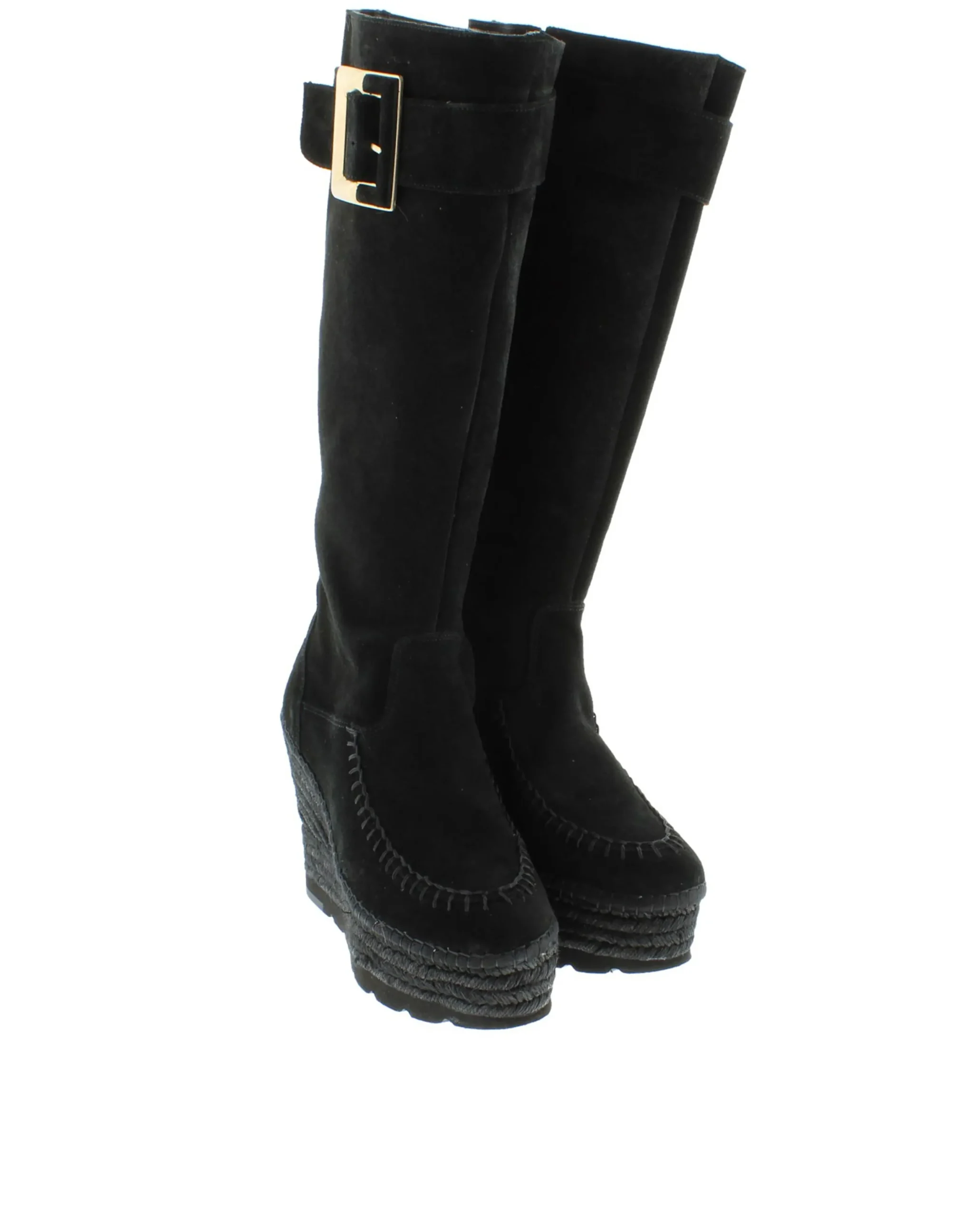 Bota alta en serraje negro Tilo 7