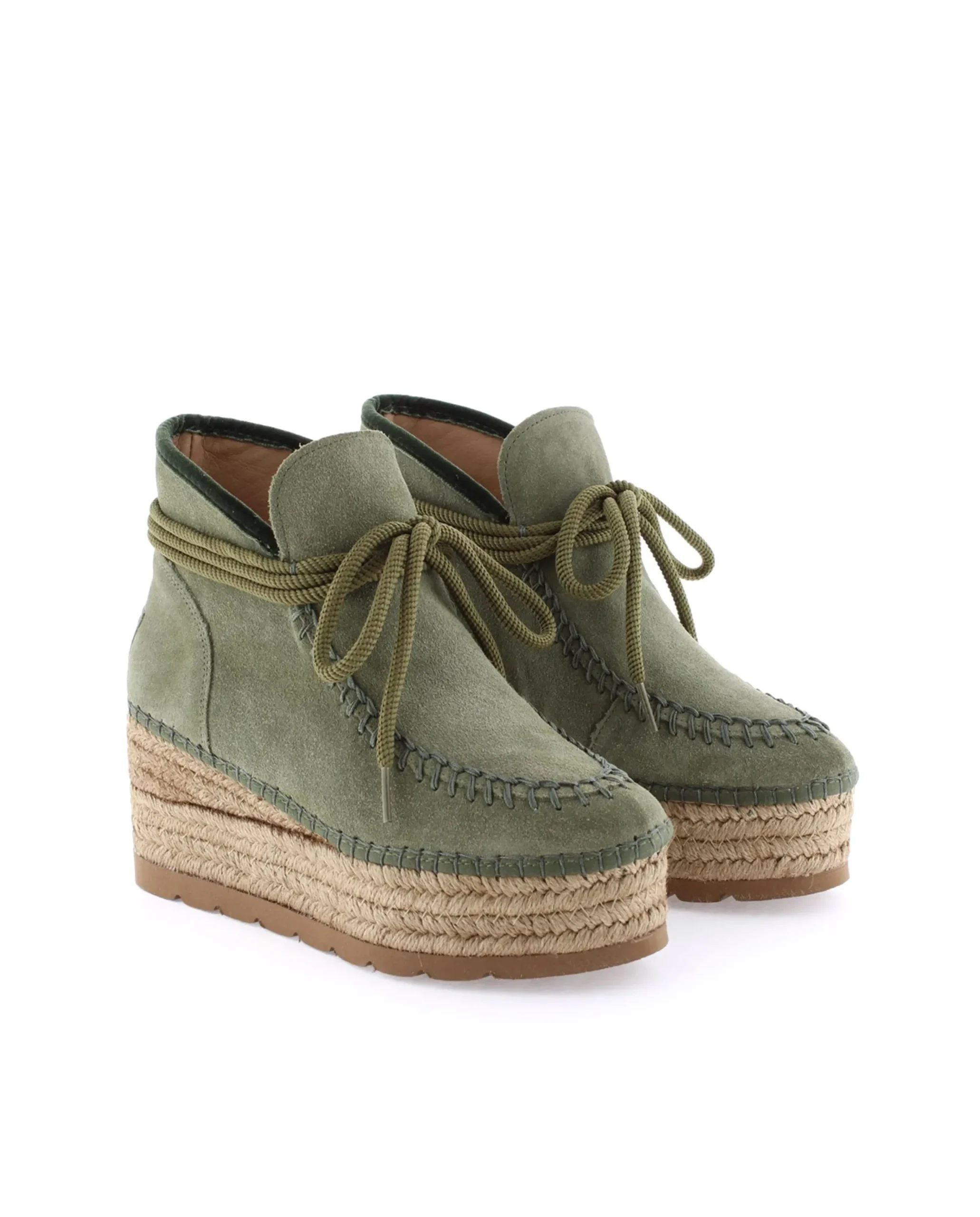 Bota baja en serraje kaki Creta