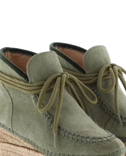 Bota baja en serraje kaki Creta