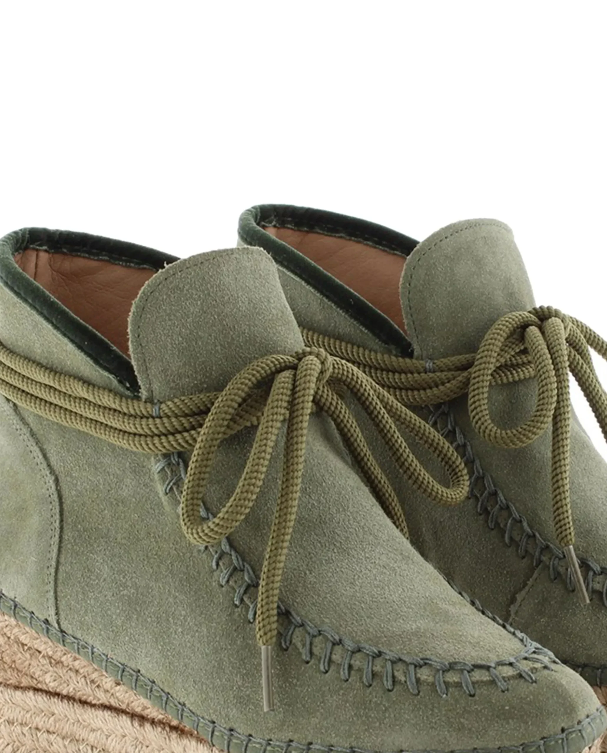 Bota baja en serraje kaki Creta