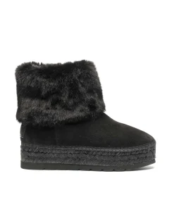 Bota baja en serraje negro Merce Doble