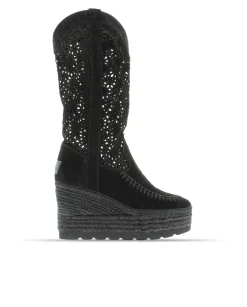 Bota calada en serraje negro Tilo 5