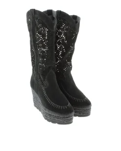 Bota calada en serraje negro Tilo 5