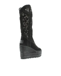 Bota calada en serraje negro Tilo 5