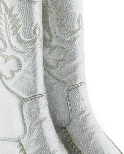 Bota Cowboy en napa metal plata Tilo 7