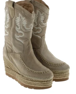 Bota Cowboy en serraje arena Tilo 5