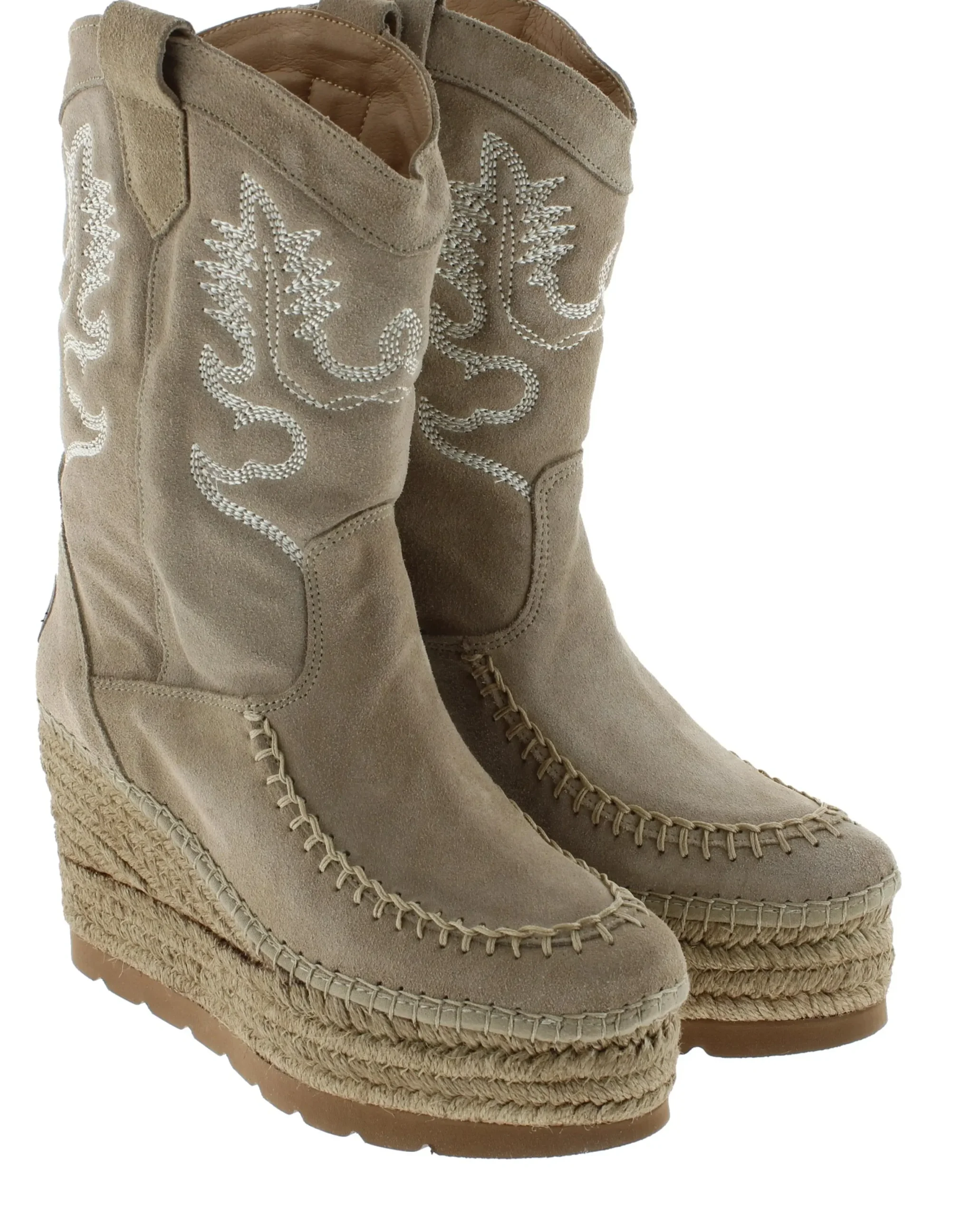 Bota Cowboy en serraje arena Tilo 5