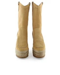 Bota Cowboy en serraje camel Tilo 7