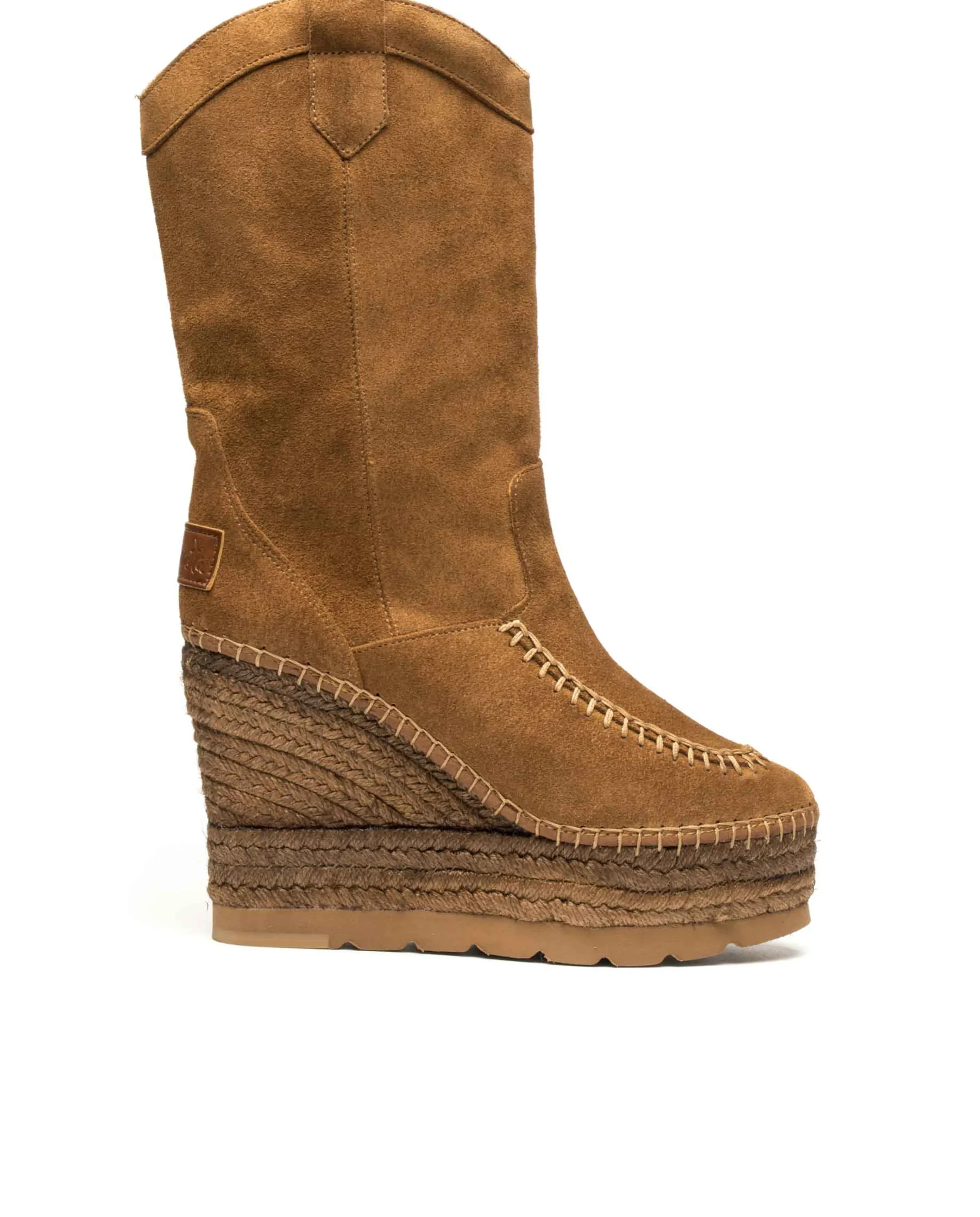 Bota Cowboy en serraje cuero oscuro Tilo 7