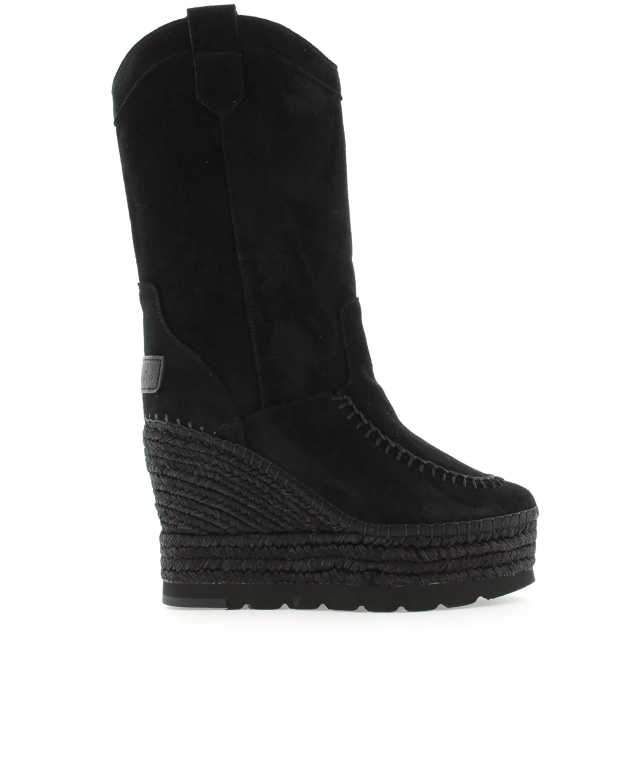 Bota Cowboy en serraje negro Tilo 7