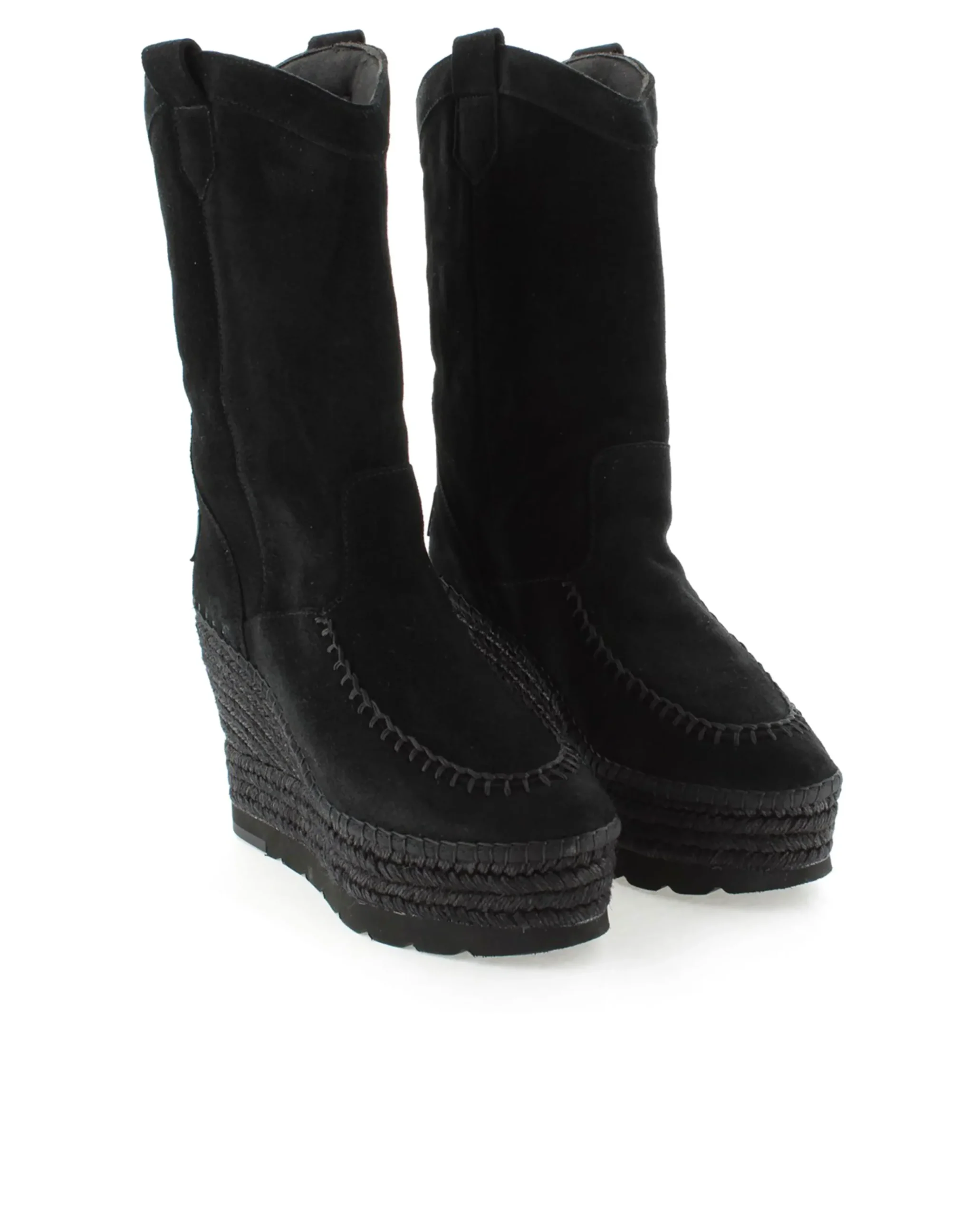 Bota Cowboy en serraje negro Tilo 7