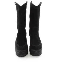 Bota Cowboy en serraje negro Tilo 7