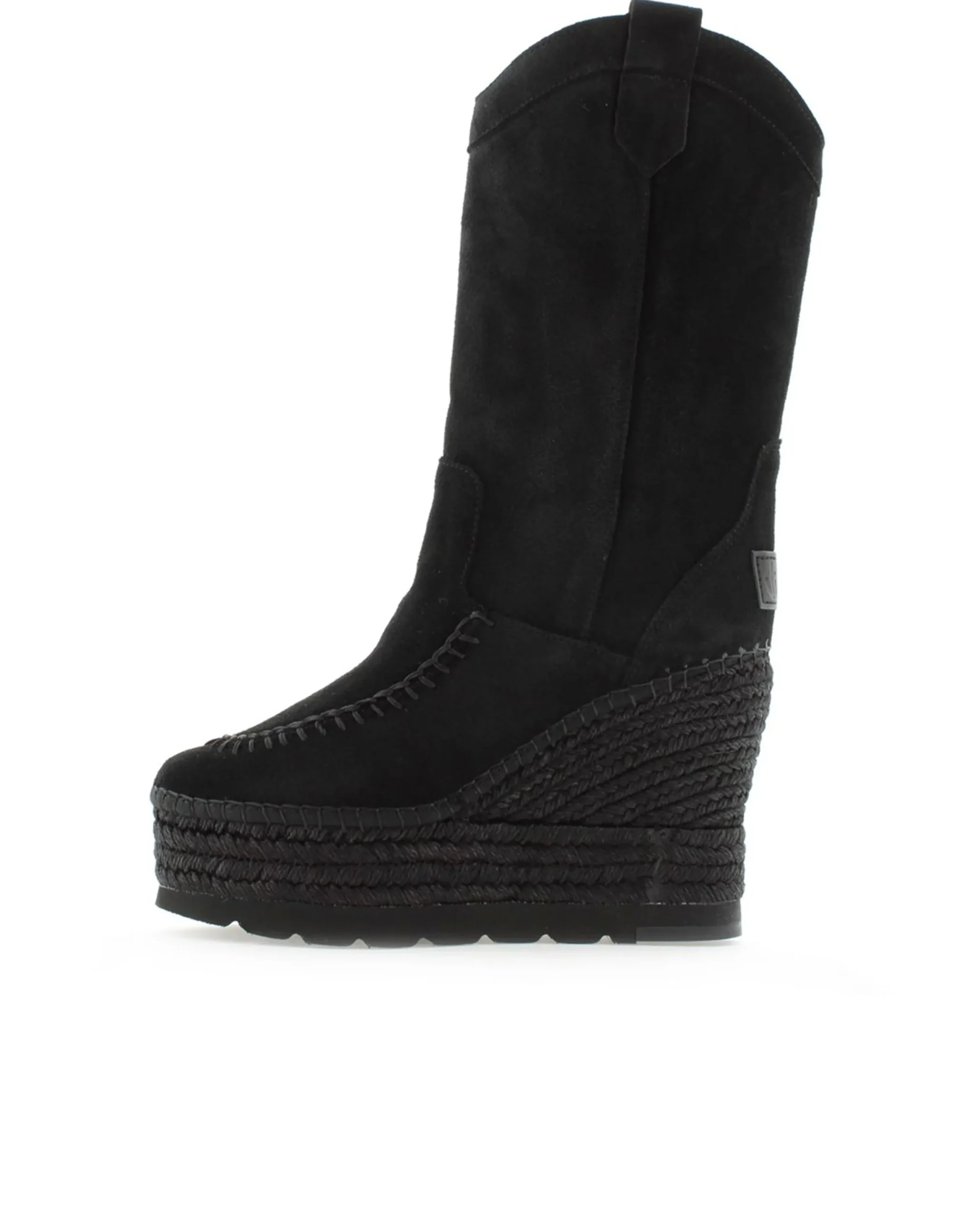 Bota Cowboy en serraje negro Tilo 7
