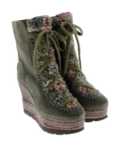 Botin borreguito en serraje kaki Tilo 7