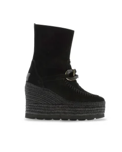 Botin cadena en serraje negro Tilo 5