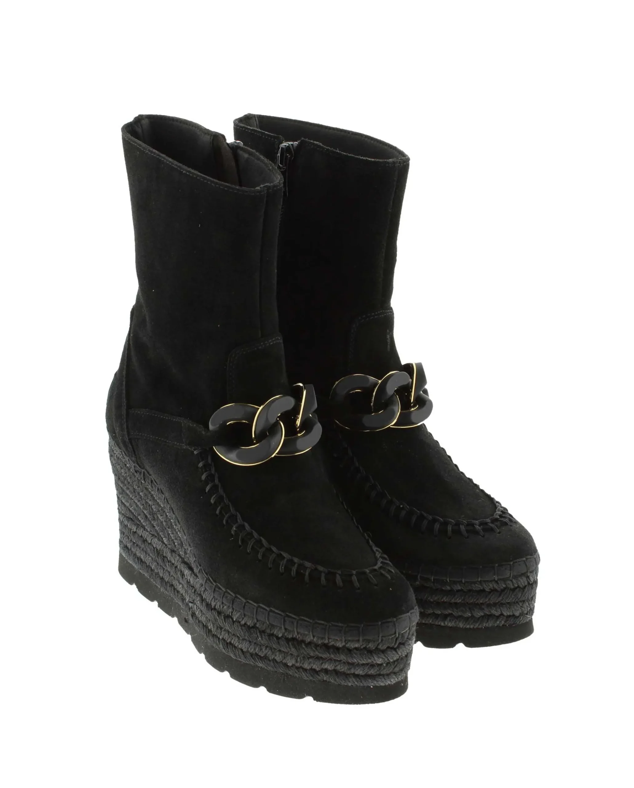 Botin cadena en serraje negro Tilo 5