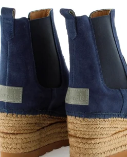 Botin Chelsea en serraje marino Creta