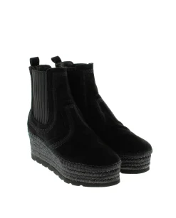 Botin Chelsea en serraje negro Creta