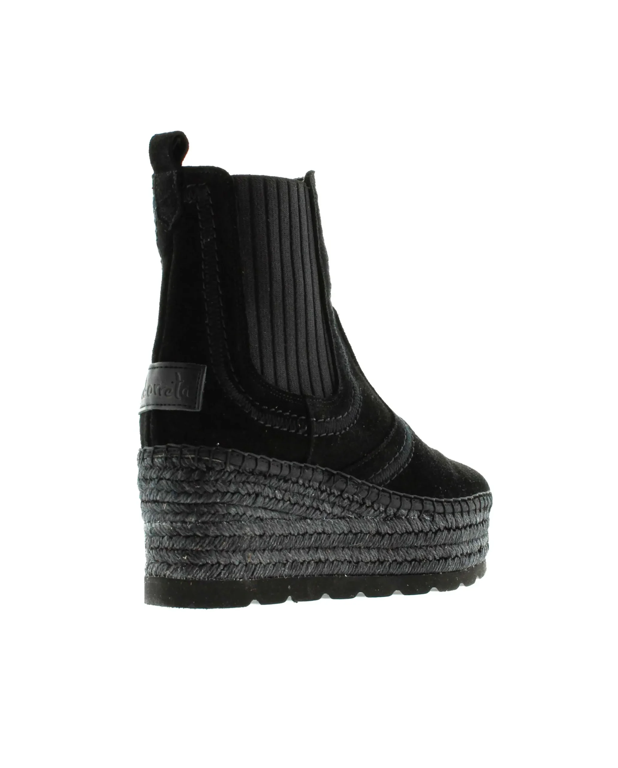 Botin Chelsea en serraje negro Creta