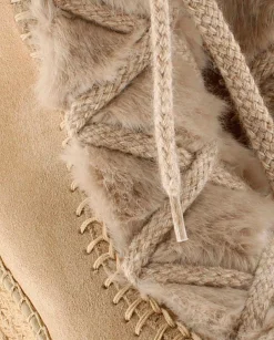 Botin de pelo en serraje arena Tilo 7