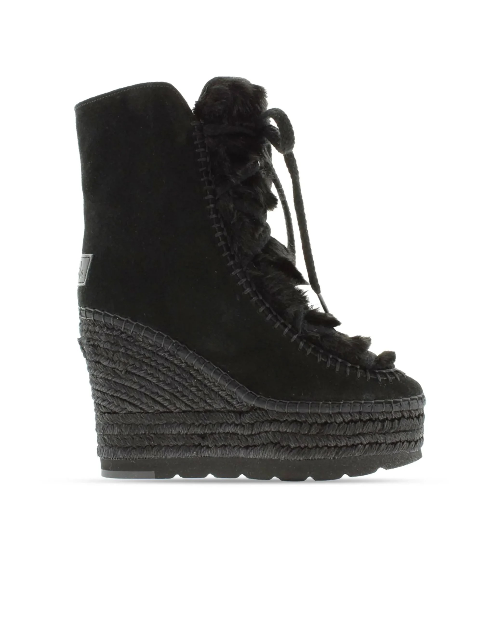 Botin de pelo en serraje negro Tilo 7