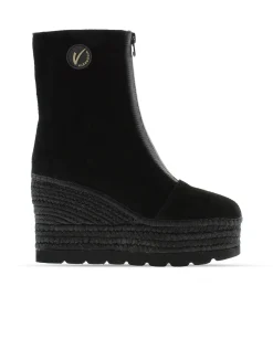 Botin en serraje negro Cuba