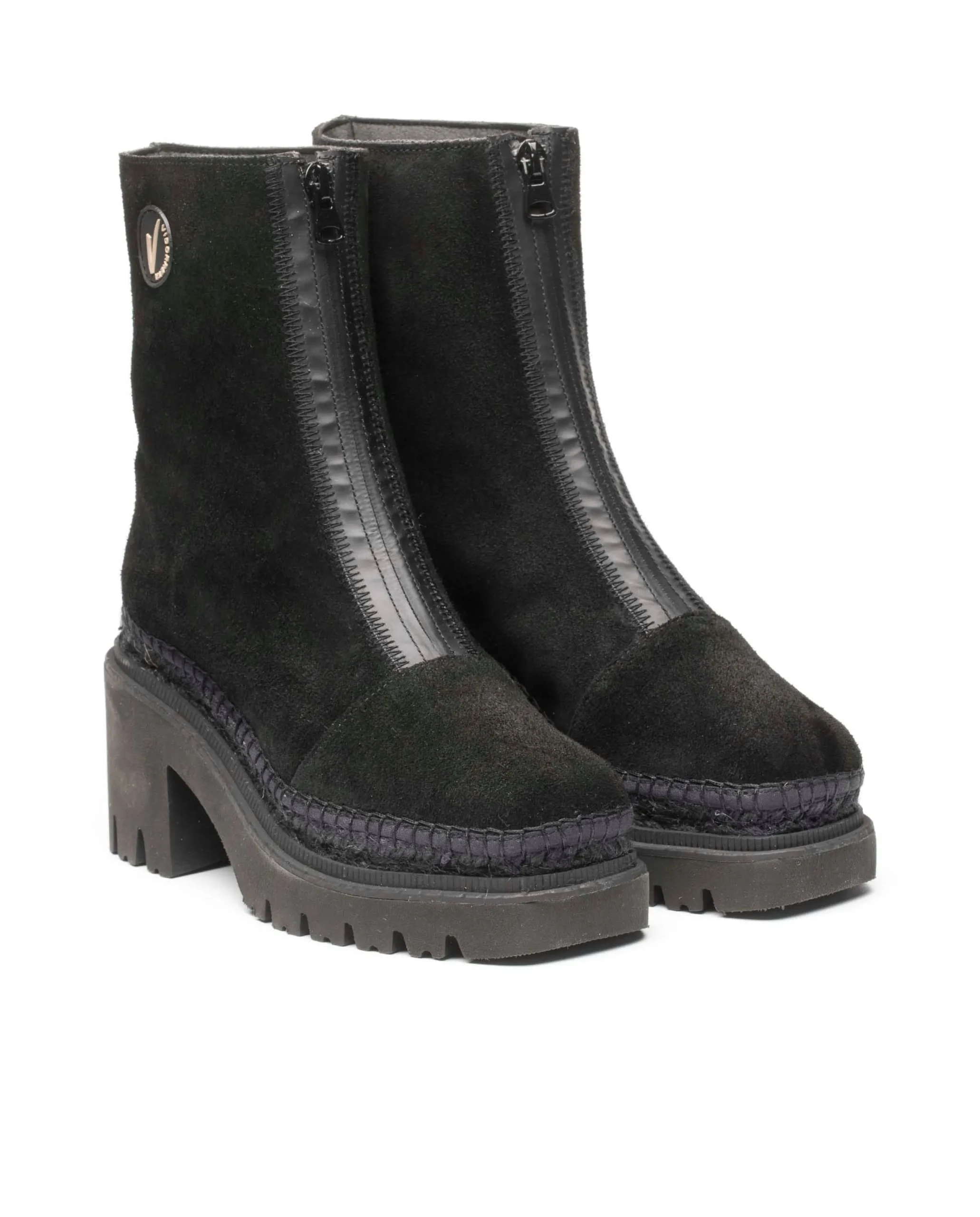 Botin en serraje negro Panteta