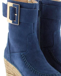 Botin hebilla en serraje marino Tilo 5