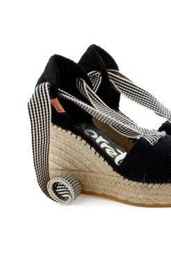 Sandalia cintas tejido x negro Tilo 7