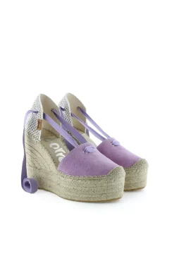 Sandalia lona eco malva Greco