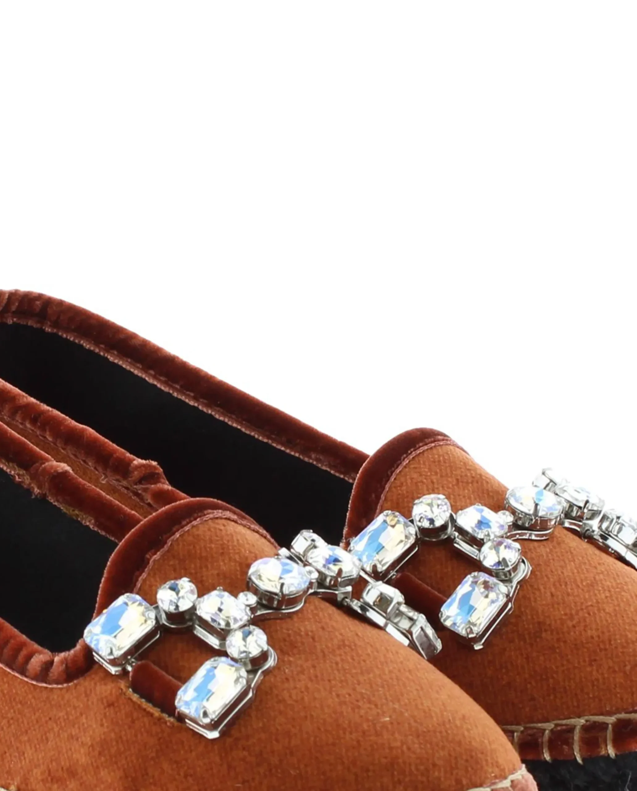 Slipper adorno en terciopelo teja Pitiusa