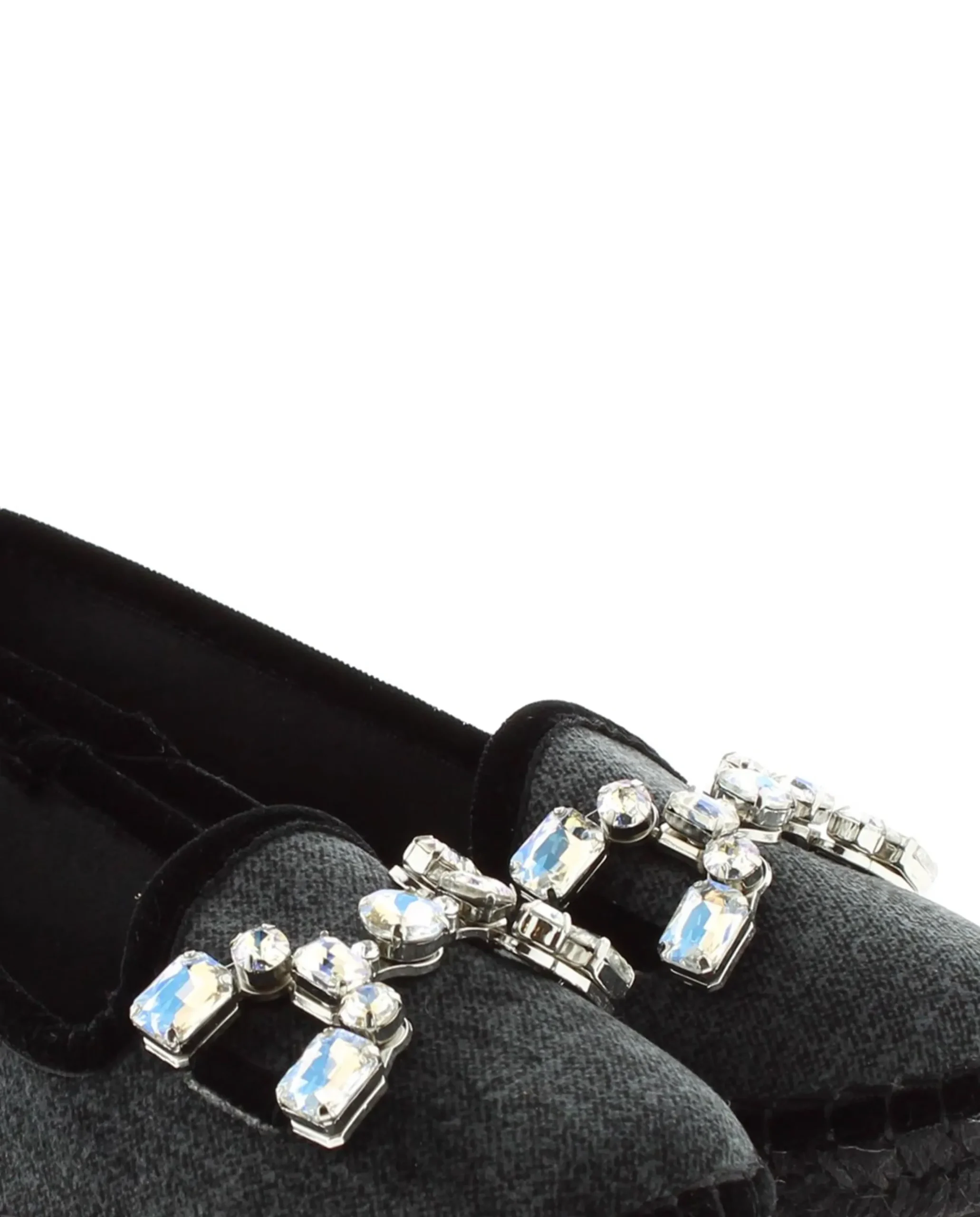 Slipper adorno en terciopelo negro Pitiusa