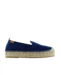 Slipper en serraje marino Merce Doble