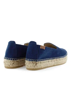 Slipper en serraje marino Merce Doble