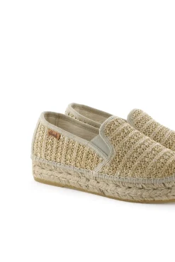 Slipper rafia metal cuerda Merce Doble