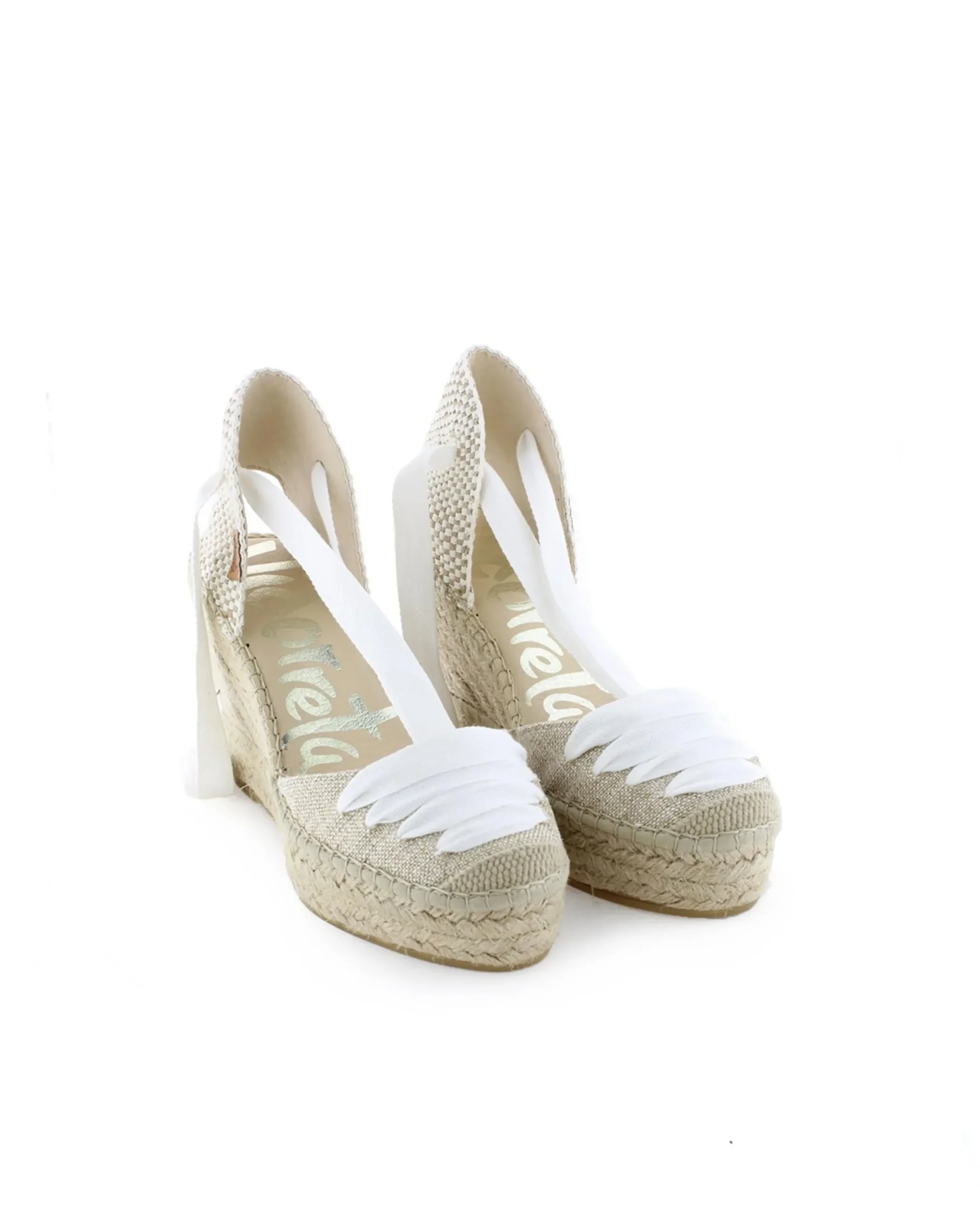 Valenciana cintas en lino metal blanco Tilo 7